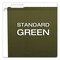 Pendaflex Reinforced Hanging File Folders with Printable 1/5-Cut Tab Inserts - Letter Size/Standard Green (25/Box)